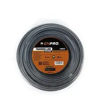 Struna do sekačky, 4 mm x 15 m, čtverec s nylonovým středem, ENPRO