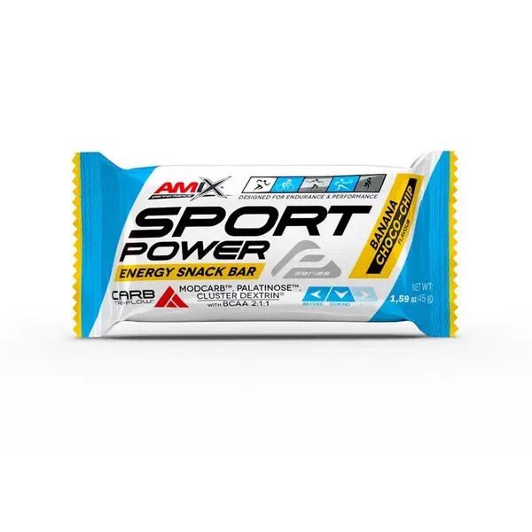 AMIX Sport Power Energy Snack Bar, Banana-Chocolate, 45g