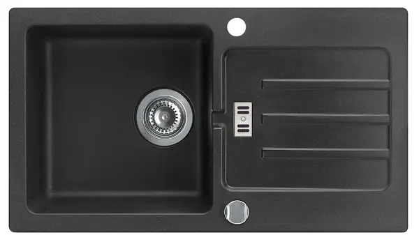 Alveus Victoria - Granitový drez, 77x43 cm, s ovládaním odtoku, carbon 1133455