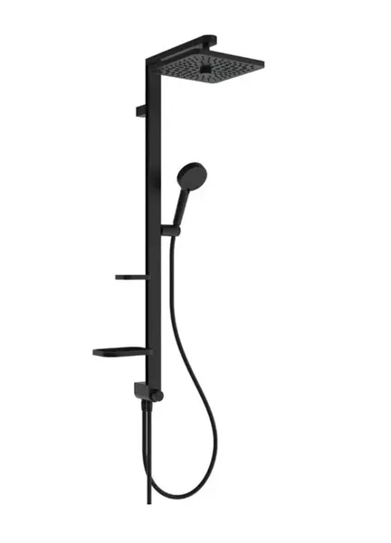 Ideal Standard CeraTwist ALU+ - Sprchový set bez batérie, 26x26 cm, 2 prúdy, hodvábna čierna BE213XG