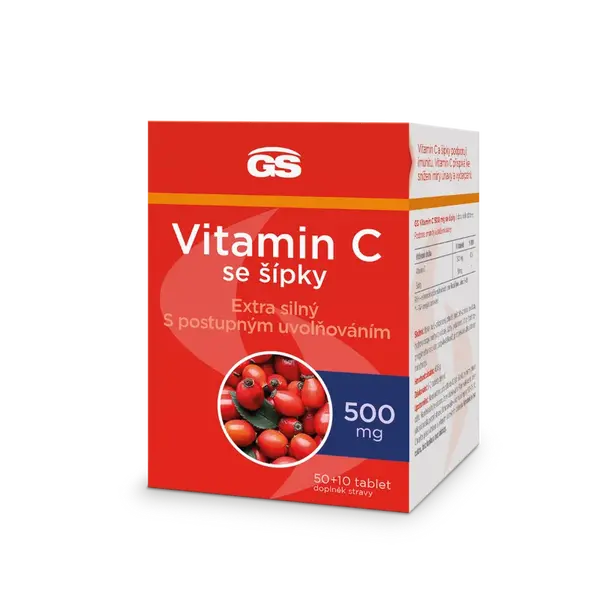 GS Vitamin C 500 + šípky, 50+10 tablet