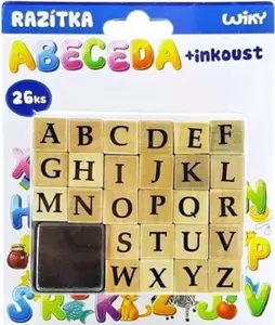 Razítka W003099 abeceda 26ks + inkoust