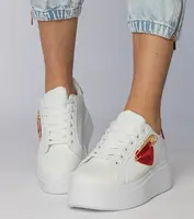 Gemre White sneakers with a red heart Lerisol
