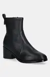 Kožené kotníkové boty Tommy Hilfiger TH STRETCH LEATHER BOOTIE