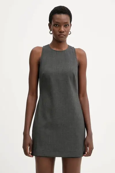 Overal Pinko šedá barva, s kulatým výstřihem, 106077 A2ZT