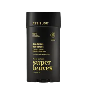 ATTITUDE Pánský deodorant Super leaves Amber & Citrus 75 g