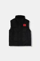 Dětská péřová vesta HUGO černá barva, G00482
