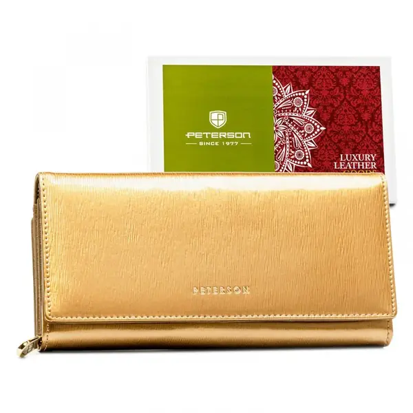 Dámská kožená peněženka zlatá - Peterson Brita