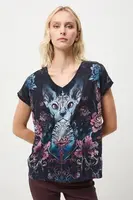 Bavlněné tričko Medicine dámské, černá barva