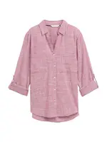 TOM TAILOR Blúzka  tmavoružová / biela