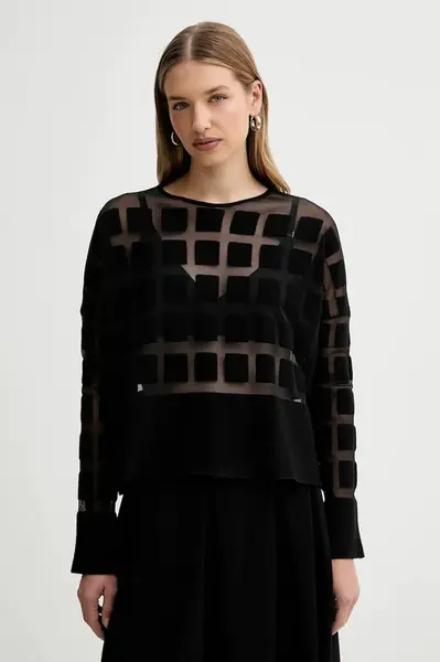 Vlněný svetr Liviana Conti dámský, černá barva, L5WA79