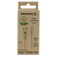 Datový kabel Swissten USB/USB-C, 1,2m, bílá