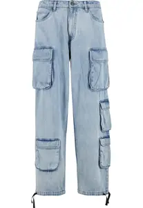 Urban Classics Rifľové kapsáče  modrá denim