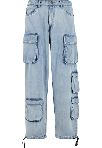 Urban Classics Rifľové kapsáče  modrá denim