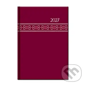 Týždenný diár FOLK 2027 - bordový