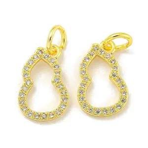 Brass Micro Pave Cubic Zirconia Pendants