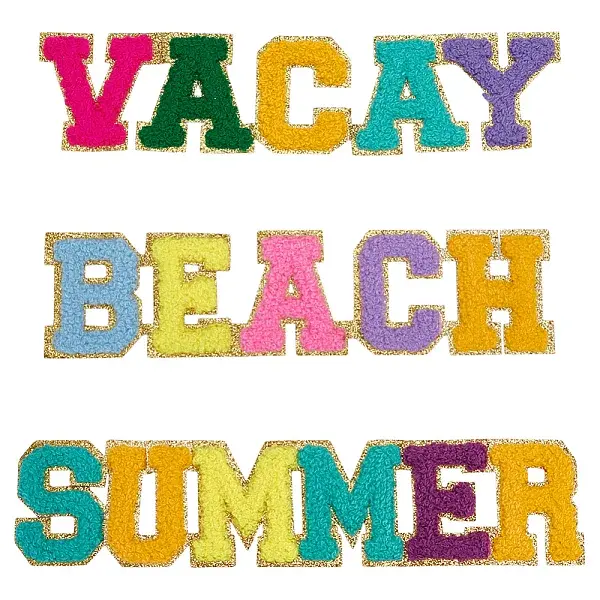 3Pcs 3 Styles Polyester Iron on/Sew On Patches
