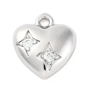 Brass Micro Pave Cubic Zirconia Charms