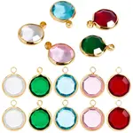 15Pcs 5 Colors K9 Glass Charms