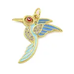 Brass Micro Pave Clear Cubic Zirconia Pendants