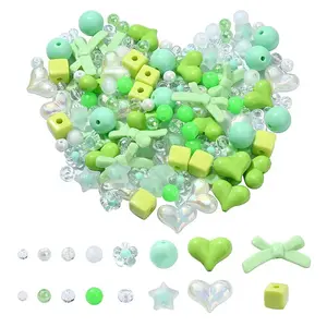 About 150pcs DIY Acrylic & Plastic Beads Jewelry Making Finding Kit