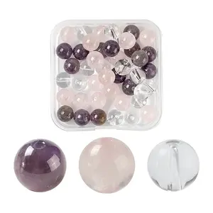 45Pcs 3 Style Natural & Synthetic Gemstone Beads