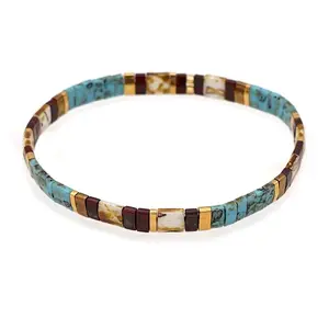 Bohemian Glass Seed Beaded Stretch Bracelets