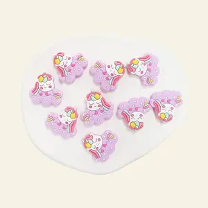 Unicorn Food Grade Eco-Friendly Silicone Focal Beads