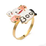 Halloween Ghost Alloy Enamel Napkin Rings
