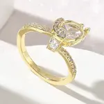 Brass Micro Pave Cubic Zirconia Cuff Open Rings