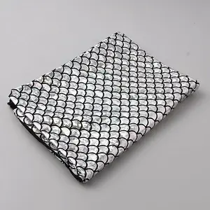 Sparkly Hologram Spandex Mermaid Printed Fish Scale Fabric