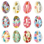 60Pcs 12 Styles Printed Natural Shell Beads