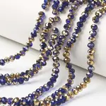Electroplate Transparent Glass Beads Strands