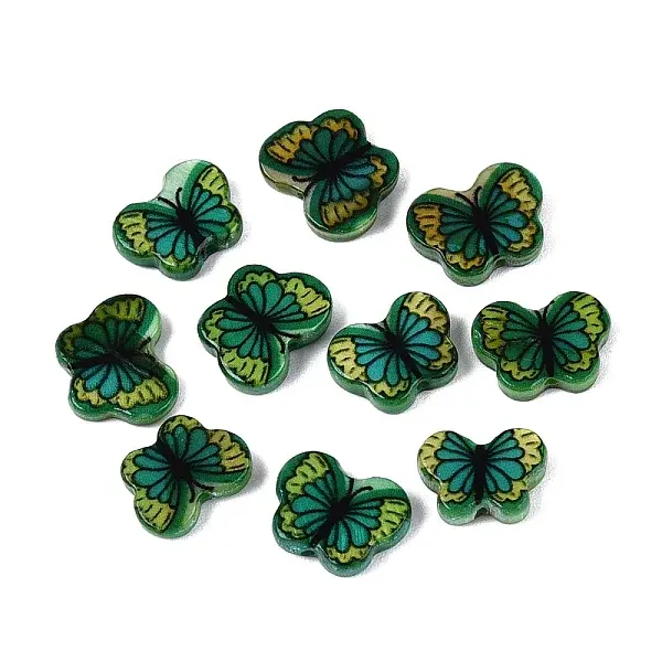 Printed Natural Freshwater Shell Beads