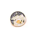 House & Mountain Enamel Pin