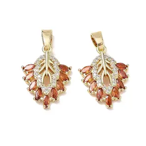Brass Micro Pave Cubic Zirconia Pendants
