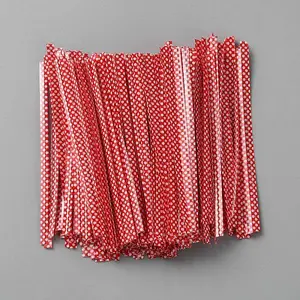 500Pcs Polka Dot PET Plastic Wire Twist Ties