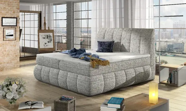 Boxspring Vincenzo Rozměr: 140 x 200 cm, látka: Berlin  01