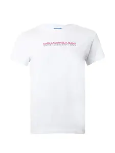 KARL LAGERFELD JEANS Tričko  ružová / čierna / biela