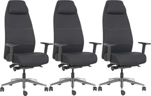 MERCURY 3PACK Ergonomická kancelářská židle VITAL BLACK (3 ks)