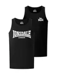 LONSDALE Tričko 'Tughall'  čierna / biela