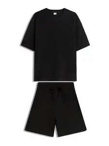 Bershka Joggingová súprava  čierna
