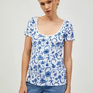 Modro-bílé vzorované tričko ORSAY - Dámské