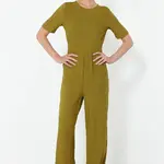 Trendyol Khaki Patterned Viscose Maxi Woven Jumpsuit