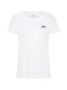 ALPHA INDUSTRIES Tričko  čierna / biela