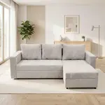 P & B ROHOVÁ SEDAČKA, textil, béžová