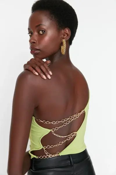 Trendyol Green Chain Detailed Blouse