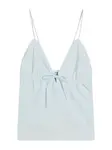 Bershka Top  svetlomodrá / biela