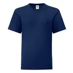 Navy blue children's t-shirt in combed cotton Fruit of the Loom