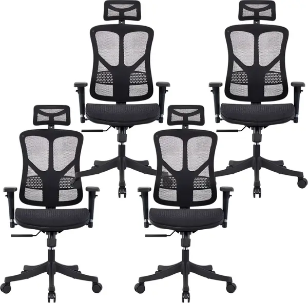 MERCURY 4PACK Ergonomická kancelářská židle GEMINI JNS-526, černá (4 ks)